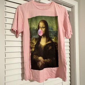 Pink, graphic t-shirt, small